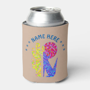 Porta-lata Deserto do sudoeste colorido do design do lobo do