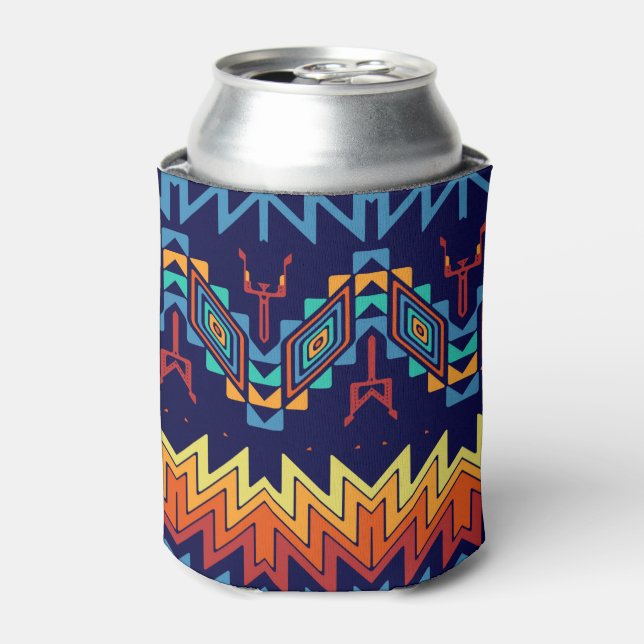 Porta-lata Design abstrato de design tribal (Can Front)