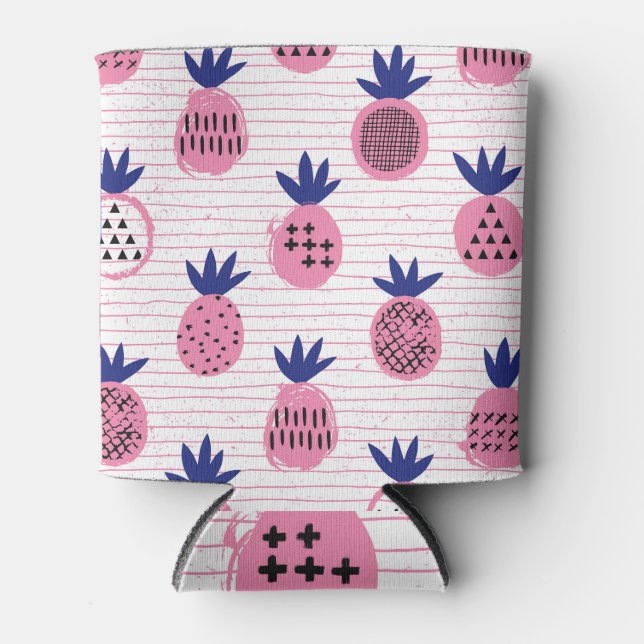 Porta-lata Design de abacaxi, padrão de colheita. (Frente)