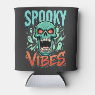 Porta-lata Design de Caveira de Fantasma de Halloween Vibes A