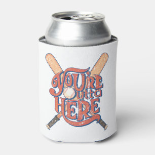 Porta-lata Design de Fã de Beisebol Softbol Retro