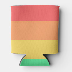 Porta-lata Design de faixas de cores do arco-íris do Pastel