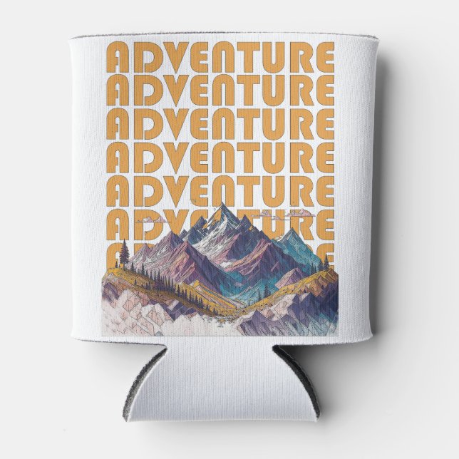 Porta-lata Design de montanha da Aventura (Frente)