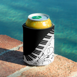Porta-lata Design de Música do Teclado Piano