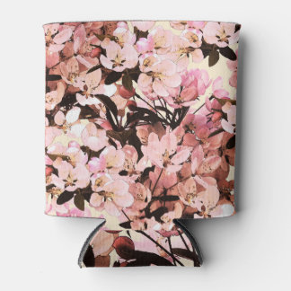 Porta-lata Design de Padrão Floral de Aquarela