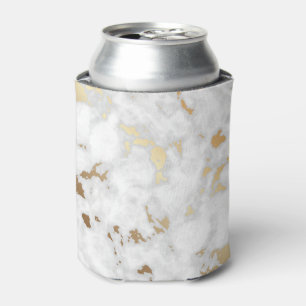 Porta-lata Design de pedra de mármore elegante Dourado