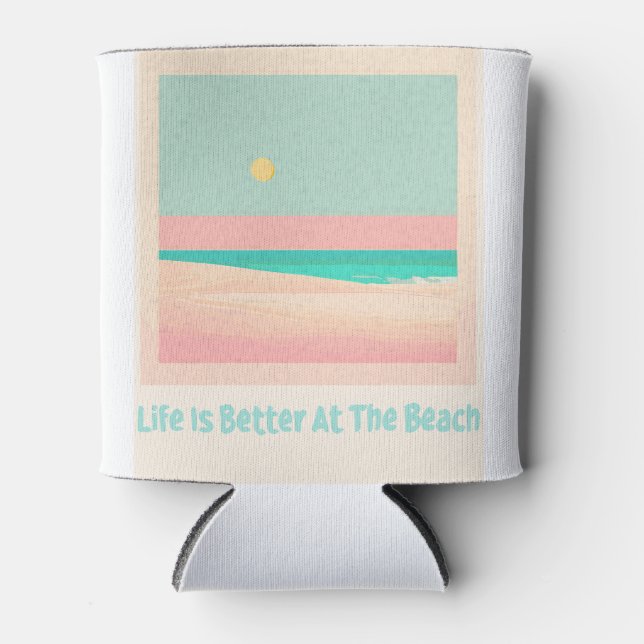 Porta-lata Design de praia (Frente)