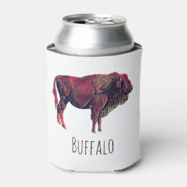 Porta-lata Design de Retrato de Buffalo para Bison ou Animal