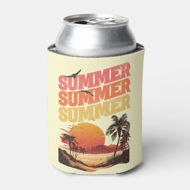 Porta-lata Design de texto de Verão (Can Front)