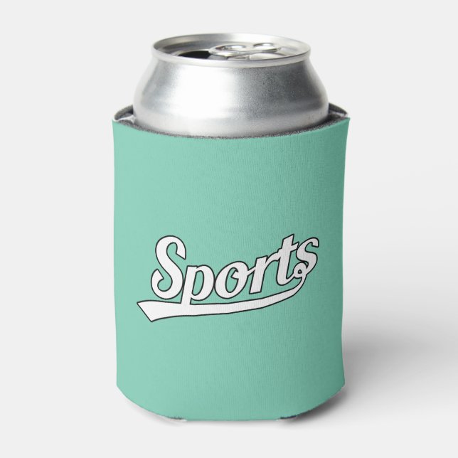 Porta-lata Design de texto: ESPORTE branco + seu próprio text (Can Front)