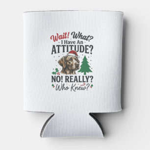 Porta-lata Design de Vetor de Natal com Atitude de Cachorro E