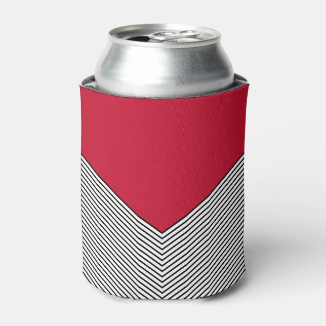 Porta-lata Design e triângulo vermelho, preto e branco (Can Front)