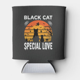 Porta-lata Design Gótico de Amor Especial de Gato Preto no Ha