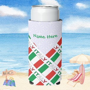 Porta-lata Design Personalizado de Herança com Bandeira Itali