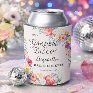 Porta-lata Despedida de Solteira Disco no Jardim com Monogram