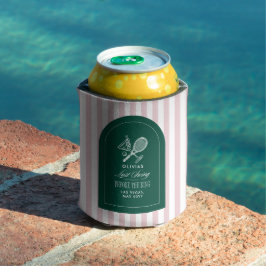 Porta-lata Despedida de solteira elegante com listras verdes