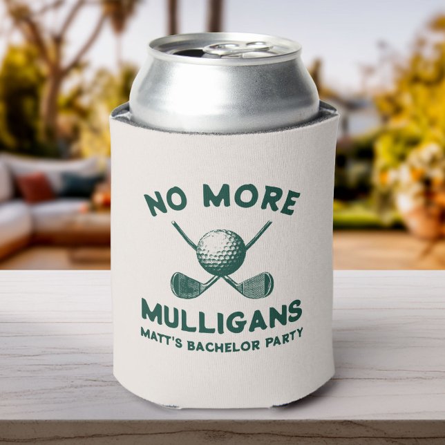 Porta-lata Despedida de Solteiro de Golfe "Sem Mais Mulligans (Criador carregado)