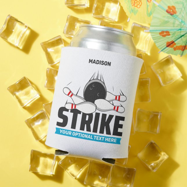 Porta-lata Destaque de Nome Personalizado e Boliche de Texto (Verão in situ)