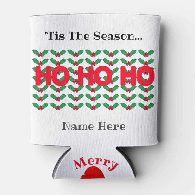 Porta-lata Detentor Personalizado de Natal Divertido (Frente)