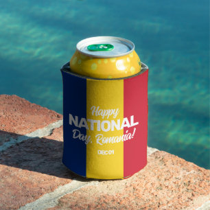 Porta-lata Dia da Independência da Romênia Bandeira Nacional 