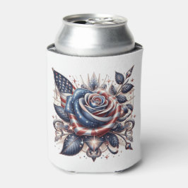 Porta-lata Dia da Independência do Bandeira Rosa e Americano