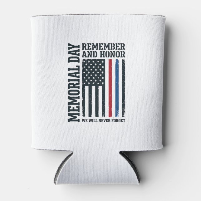 Porta-lata Dia da Memória Lembrar e Homenagear Tributo Vetor  (Frente)