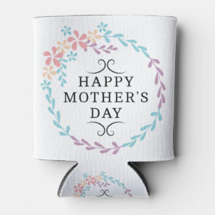 Porta-lata Dia das mães feliz, design floral