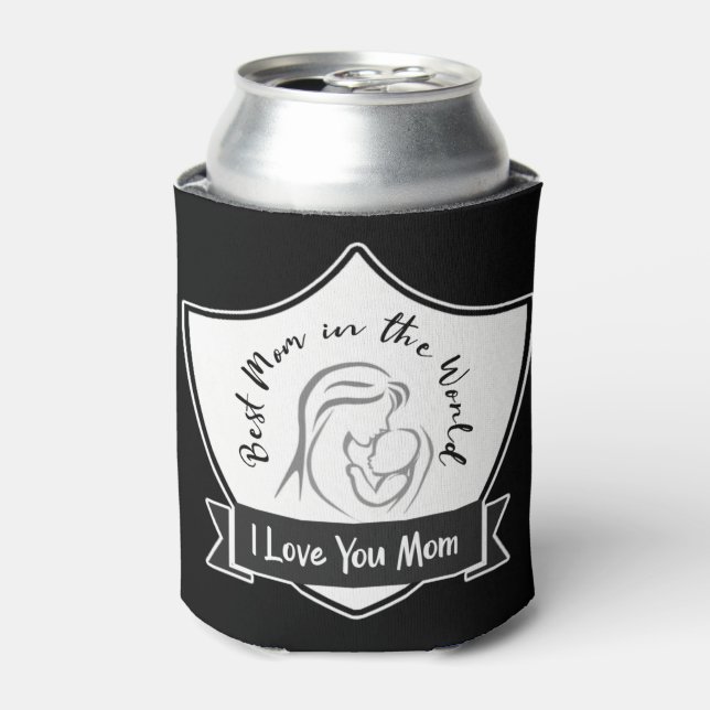 Porta-lata Dia de as mães citações que te amo mãe 2. (Can Front)