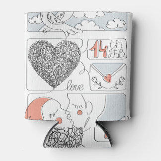Porta-lata Dia de os namorados: Óptica Ilustração de Amor