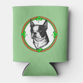 Porta-lata Dia de Santa Patrícia em Boston Terrier