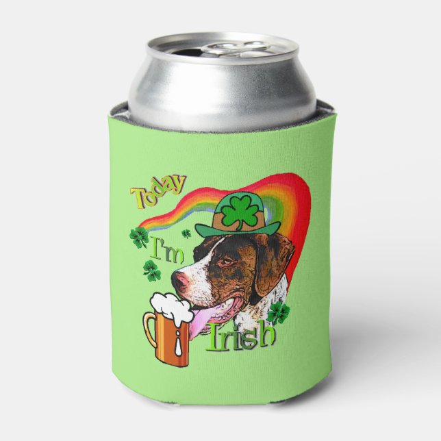 Porta-lata Dia de São Patrício de ponteiro curto alemão (Can Front)