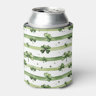 Porta-lata Dia de São Patrício Design de Trevo Irlandês
