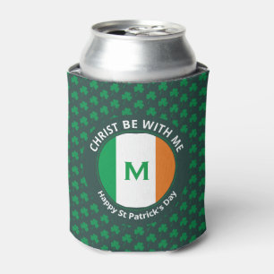 Porta-lata Dia de São Patrício Quote Monograma Shamrock Iri