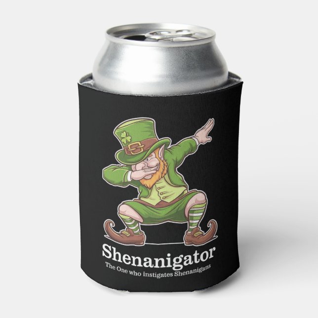 Porta-lata Dia de São Patrício Shenanigator Dabbing Leprechau (Can Front)