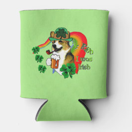 Porta-lata Dia de São Patrício Welsh Corgi