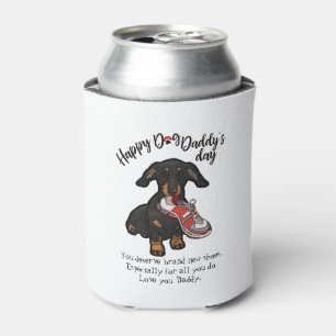 Porta-lata Dia dos pais feliz de seu cão do Dachshund