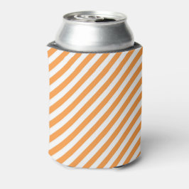 Porta-lata Diagonal orange and white stripes pattern