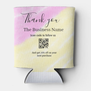 Porta-lata Digitalize QR para nos seguir código de desconto r