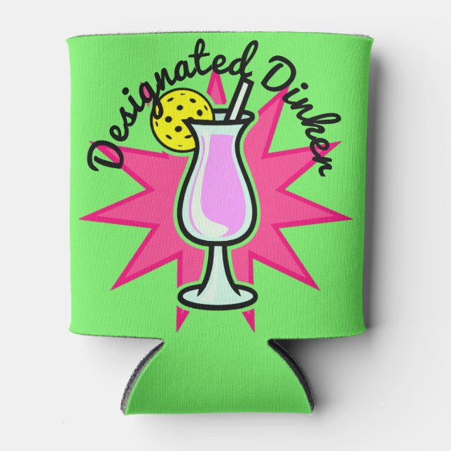 Porta-lata Dinker Designado para Batedeira - Cocktail Rosa (Frente)