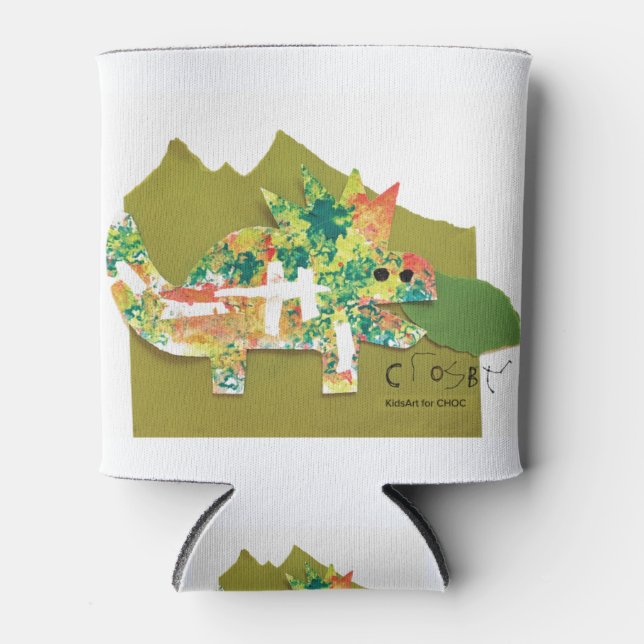 Porta-lata Dino Roar - Arte infantil para COC (Frente)