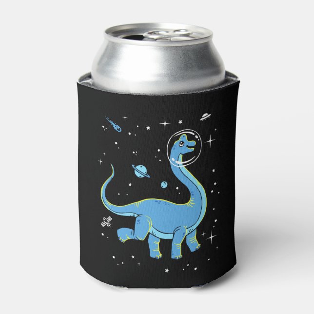 Porta-lata Dinos Do Brachiossauro Azul No Espaço (Can Front)