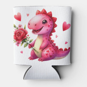 Porta-lata Dinossauro fofo do dia dos namorados