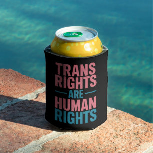 Porta-lata Direitos Trans São Direitos Humanos Orgulho Transg
