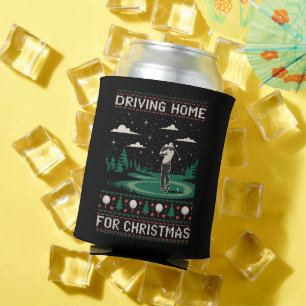 Porta-lata Dirigindo para Casa no Natal de Golfe Camisa Feia 