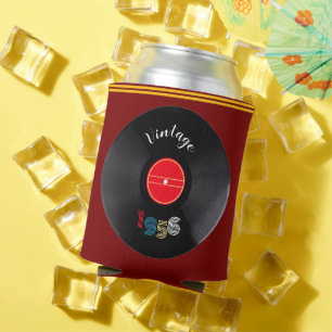 Porta-lata Disco de 1956 Aniversário de 70 anos Listra Retro