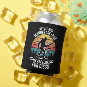 Porta-lata Disco de Golfe Engraçado Vintage Bigfoot Golfista