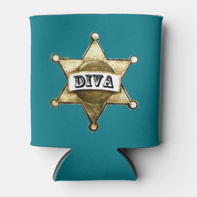 Porta-lata Diva de uma Cowgirl (Frente)