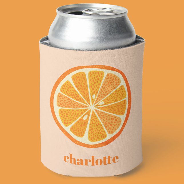 Porta-lata Diversão Citrus Orange Personalizada (Criador carregado)
