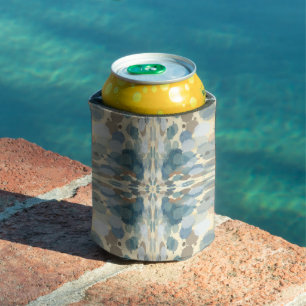 Porta-lata Diversão de Verão Spray Oceânico Arte Abstrata Sal