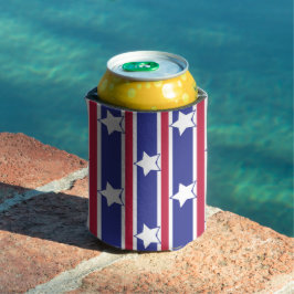Porta-lata Diversão e Elegante Patriótico Estrelas e Listras